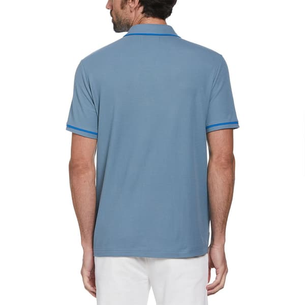 Original Penguin Earl Org Pique Sticker Pete Kortärmad Polotröja Blå L Man