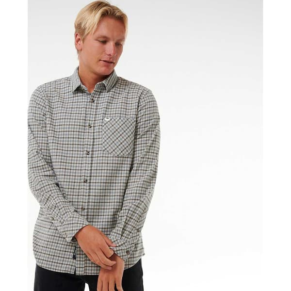 Rip Curl Classic Surf Checked Skjorte Med Lange ærmer Grå S Mand