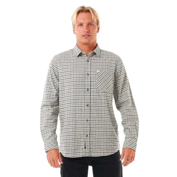 Rip Curl Classic Surf Checked Skjorte Med Lange ærmer Grå S Mand