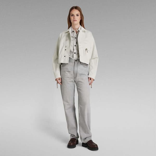 G-star Officer Kortärmad Skjorta Beige XS Kvinna