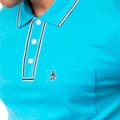 Miniatyrbild 4 av 4: Original Penguin Earl Organic Interlock Kortärmad Polotröja Blå L Man