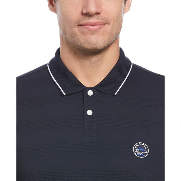 Original Penguin Honeycomb Ao Jacquard Kortærmet Polo Blå M Mand