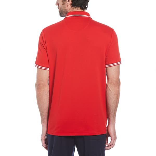 Original Penguin Jacquard Front Int Kortærmet Polo Rød L Mand