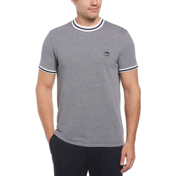 Original Penguin Micro Birdseye Piqueue T-shirt Med Korta ärmar Blå M Man