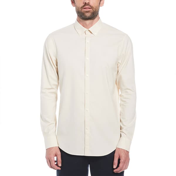 Original Penguin Oxford Stretch No Pocket Skjorta Med Långa ärmar Beige M Man