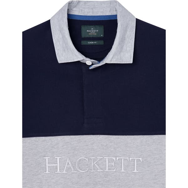 Hackett Hm570833 Pikétröja Med Lång ärm Blå M Man