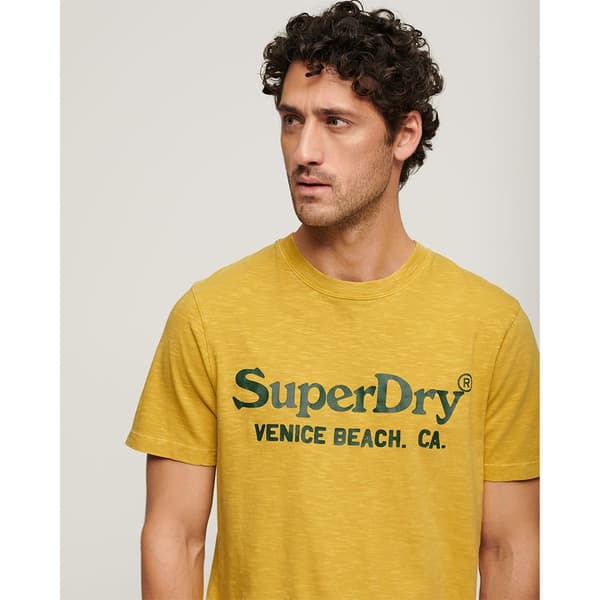 Superdry Venue Classic Logo T-shirt Med Korta ärmar Gul S Man