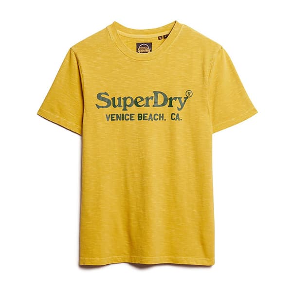 Superdry Venue Classic Logo T-shirt Med Korta ärmar Gul S Man