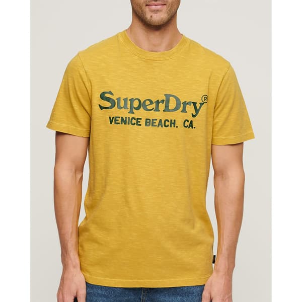 Superdry Venue Classic Logo T-shirt Med Korta ärmar Gul S Man