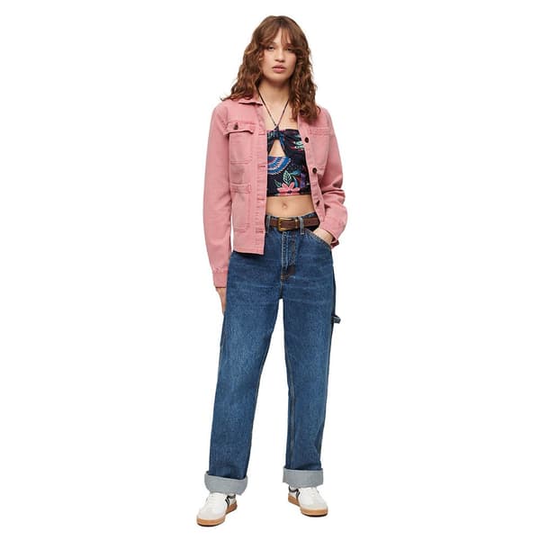 Superdry Crop Cut Out ärmlös T-shirt Gul L Kvinna