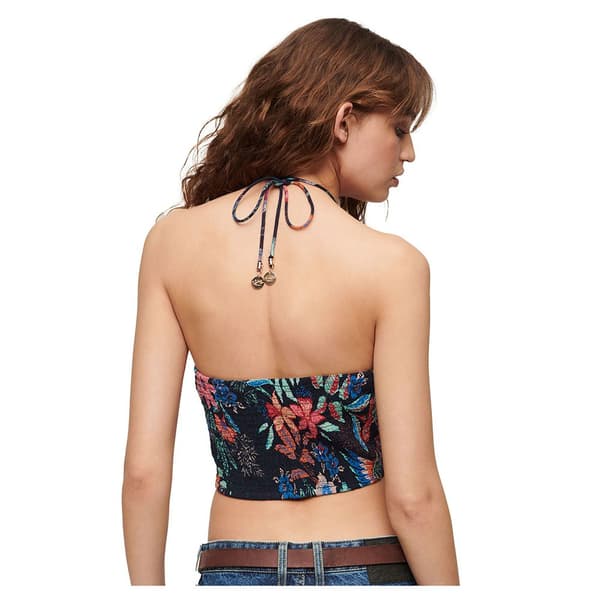 Superdry Crop Cut Out ärmlös T-shirt Gul L Kvinna