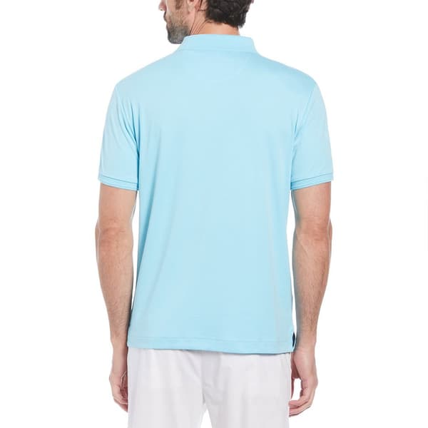 Original Penguin Daddy Organic Interlock Sticker Pete Kortärmad Polotröja Blå M Man