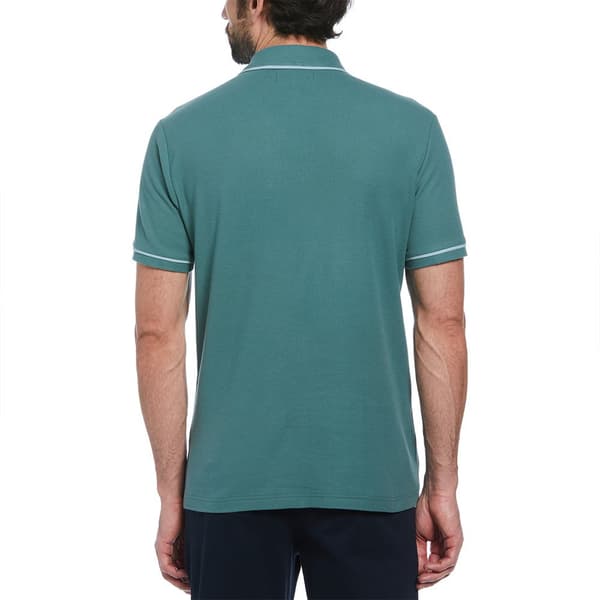 Original Penguin Earl Org Pique Sticker Pete Kortærmet Polo Grøn L Mand