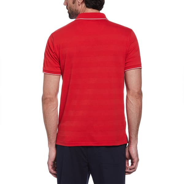 Original Penguin Honeycomb Ao Jacquard Kortärmad Polotröja Röd L Man