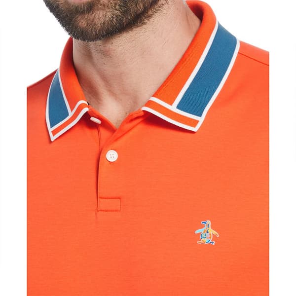 Original Penguin Organic Novelty Collar Kortärmad Polotröja Orange M Man