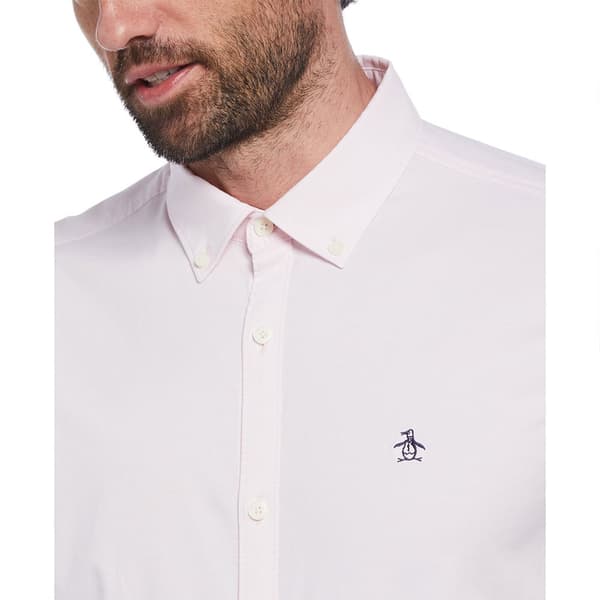 Original Penguin Oxford Stretch No Pocket Skjorta Med Långa ärmar Vit M Man