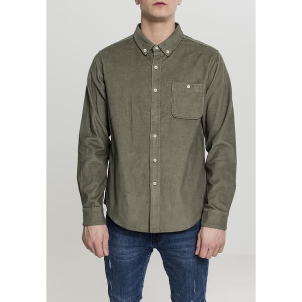 Urban Classics Corduroy Gt Skjorte Grøn 5XL Mand