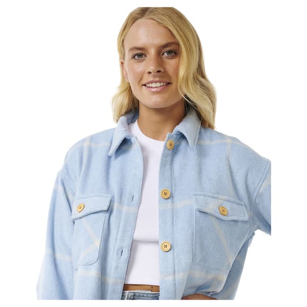 Rip Curl The Search Flannel Skjorta Med Långa ärmar Blå M Kvinna