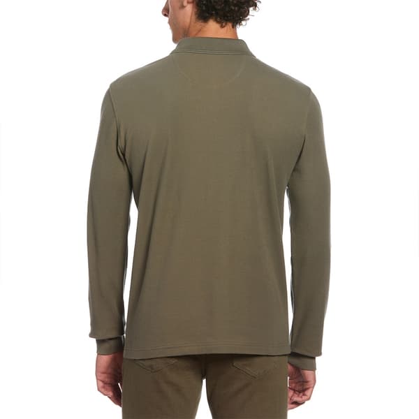 Original Penguin Organic Pique Raised Ottoman Pikétröja Med Lång ärm Grönt M Man