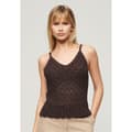 Miniatyrbild 1 av 5: Superdry Crochet Cami ärmlös T-shirt Brun S Kvinna
