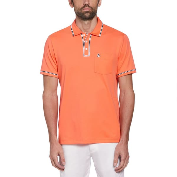 Original Penguin Earl Organic Interlock Kortärmad Polotröja Orange M Man