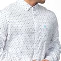 Miniatyrbillede 2 af 2: Original Penguin Eco Aop Logo Skjorte Med Lange ærmer Hvid L Mand