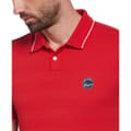 Miniatyrbillede 2 af 2: Original Penguin Honeycomb Ao Jacquard Kortærmet Polo Rød S Mand