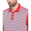 Miniatyrbild 2 av 2: Original Penguin Jacquard Front Int Kortärmad Polotröja Röd S Man