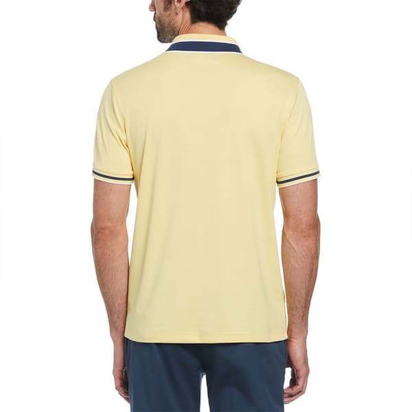 Original Penguin Organic Novelty Collar Kortärmad Polotröja Gul M Man