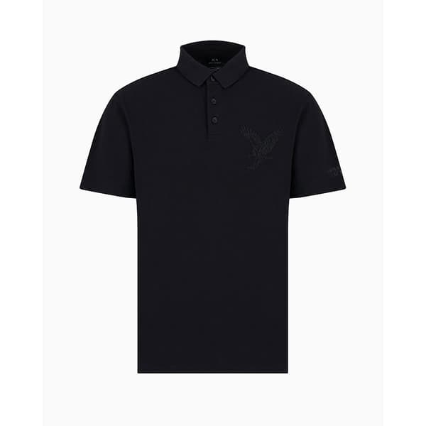 Armani Exchange 6dzfac-zj9sz Kortærmet Polo Sort XS Mand