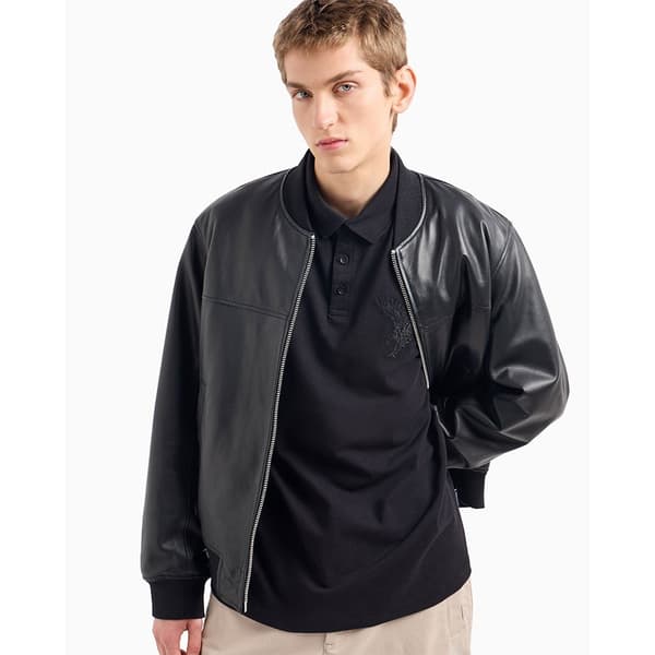 Armani Exchange 6dzfac-zj9sz Kortærmet Polo Sort XS Mand