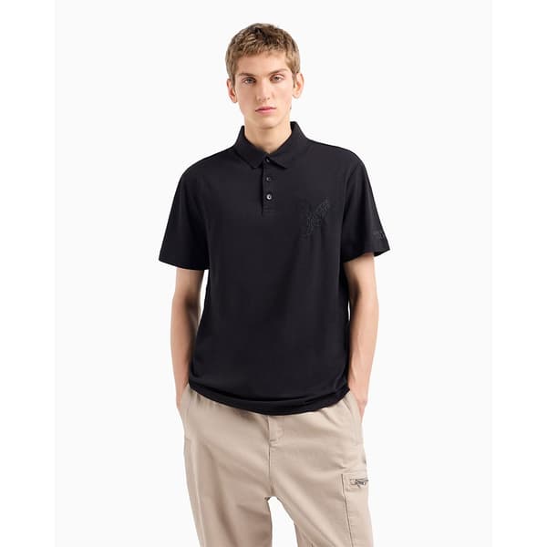Armani Exchange 6dzfac-zj9sz Kortærmet Polo Sort XS Mand