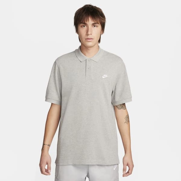 Nike Club Pique Kortærmet Polo Grå M Mand