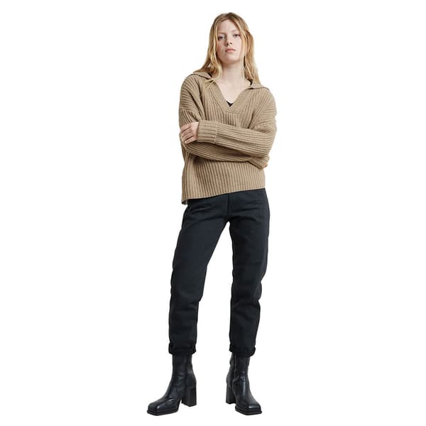 G-star D25220-d890 Heavy Polo Med Lange ærmer Beige XL Kvinde