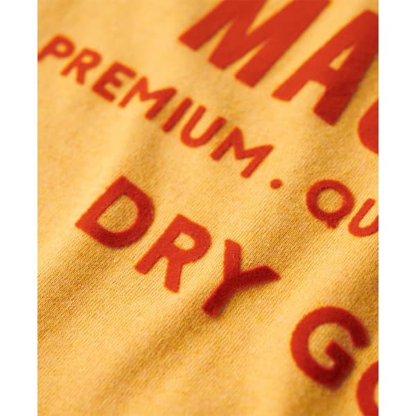 Superdry Workwear Flock Graphic T-shirt Med Korta ärmar Gul XL Man