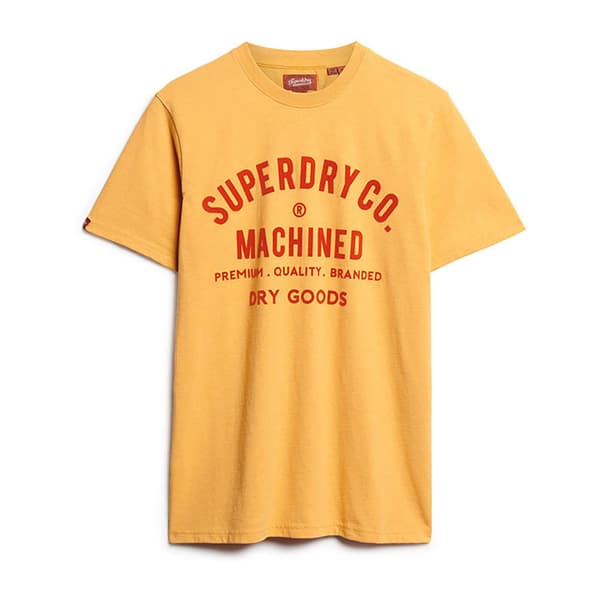 Superdry Workwear Flock Graphic T-shirt Med Korta ärmar Gul XL Man