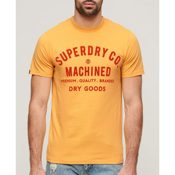 Superdry Workwear Flock Graphic T-shirt Med Korta ärmar Gul XL Man