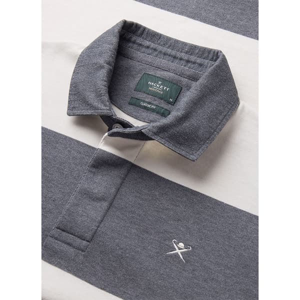 Hackett Heritage Rugby Polo Med Lange ærmer Grå 2XL Mand