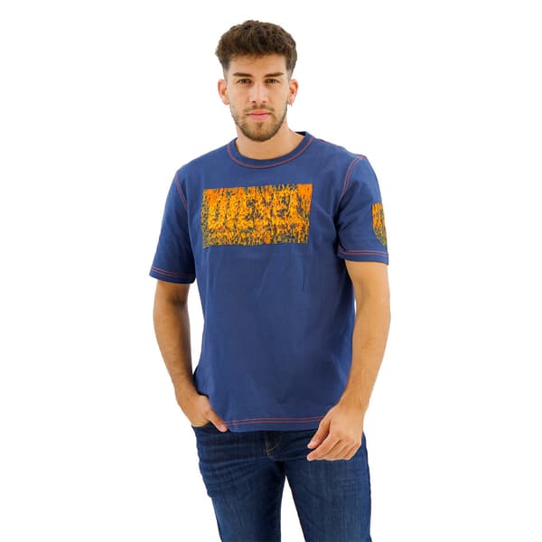 Diesel T Adjust Q1 T-shirt Med Korte ærmer Blå M Mand