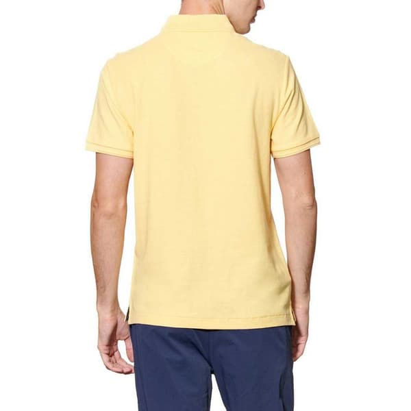 Original Penguin Daddy Organic Pique Sticker Pete Kortärmad Polotröja Gul M Man