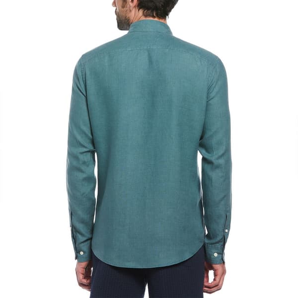Original Penguin Delave Linen With Pocket Skjorta Med Långa ärmar Grönt M Man