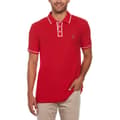 Miniatyrbillede 1 af 3: Original Penguin Organic Cotton Bentley Mesh Kortærmet Polo Rød L Mand
