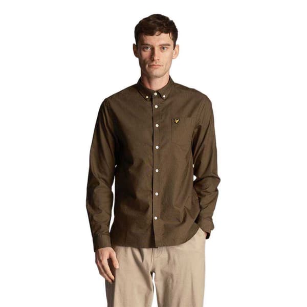 Lyle & Scott Oxford Skjorta Med Långa ärmar Grönt XL Man