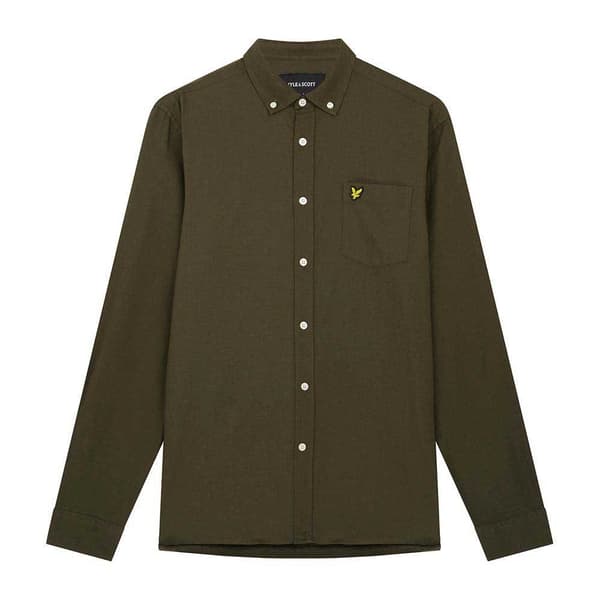 Lyle & Scott Oxford Skjorta Med Långa ärmar Grönt XL Man