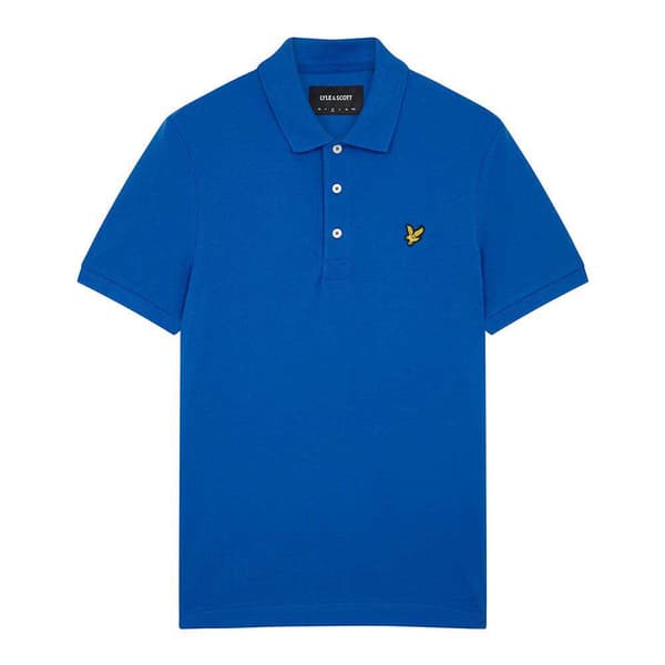Lyle & Scott Plain Kortärmad Polotröja Blå L Man