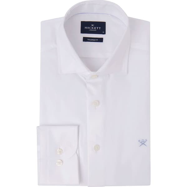 Hackett Essential Texture Pitkähihainen Kauluspaita Valkoinen 3XL Mies