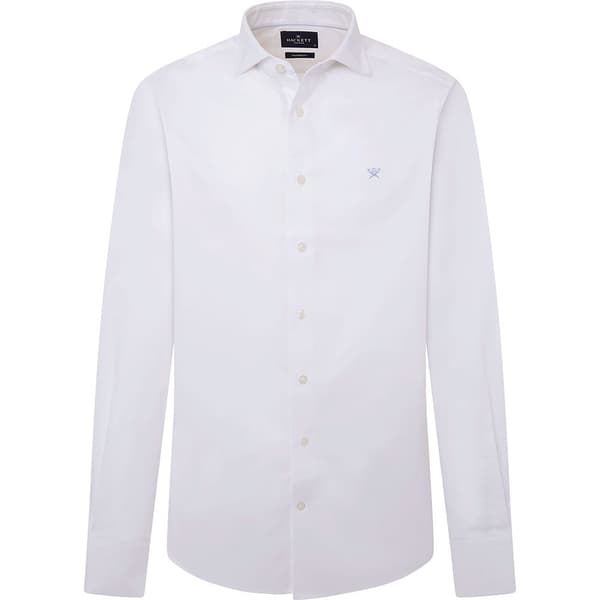 Hackett Essential Texture Pitkähihainen Kauluspaita Valkoinen 3XL Mies