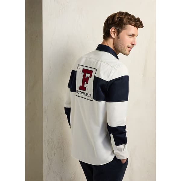 FaÇonnable Fm310810 Skjorte Med Lange ærmer Hvid 2XL Mand