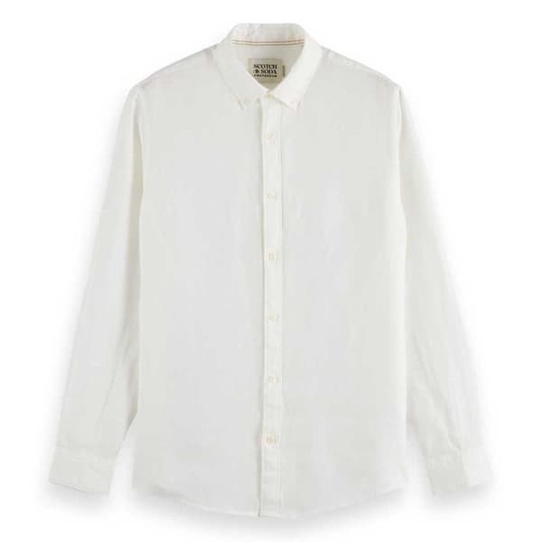 Scotch & Soda 179188 Skjorta Med Långa ärmar Vit S Man