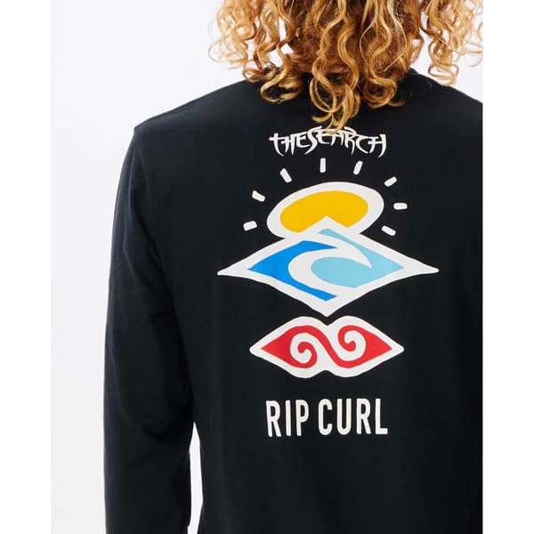 Rip Curl Search Icon T-shirt Med Lång ärm Svart XS Man